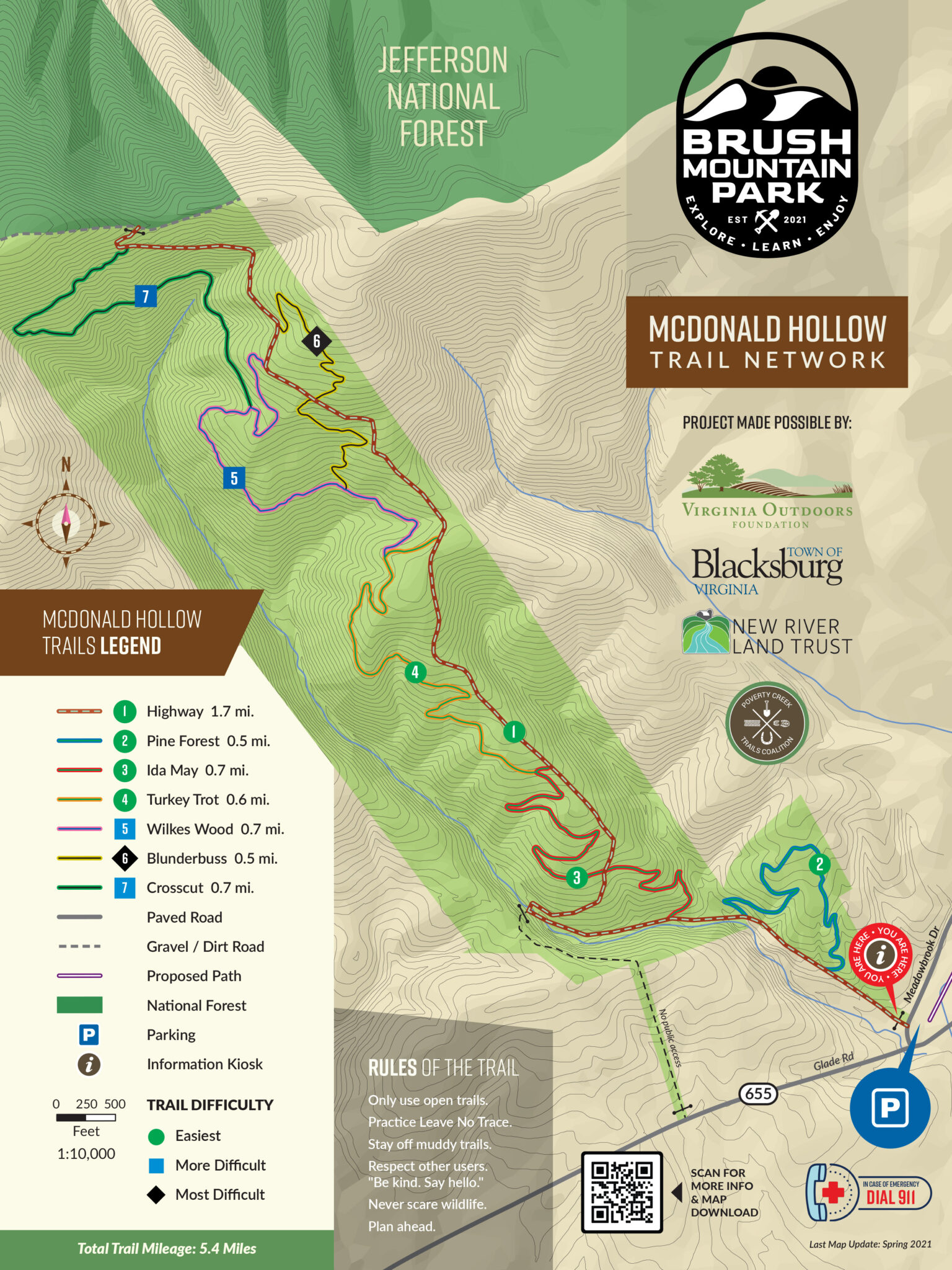 McDonald Hollow Trail Map