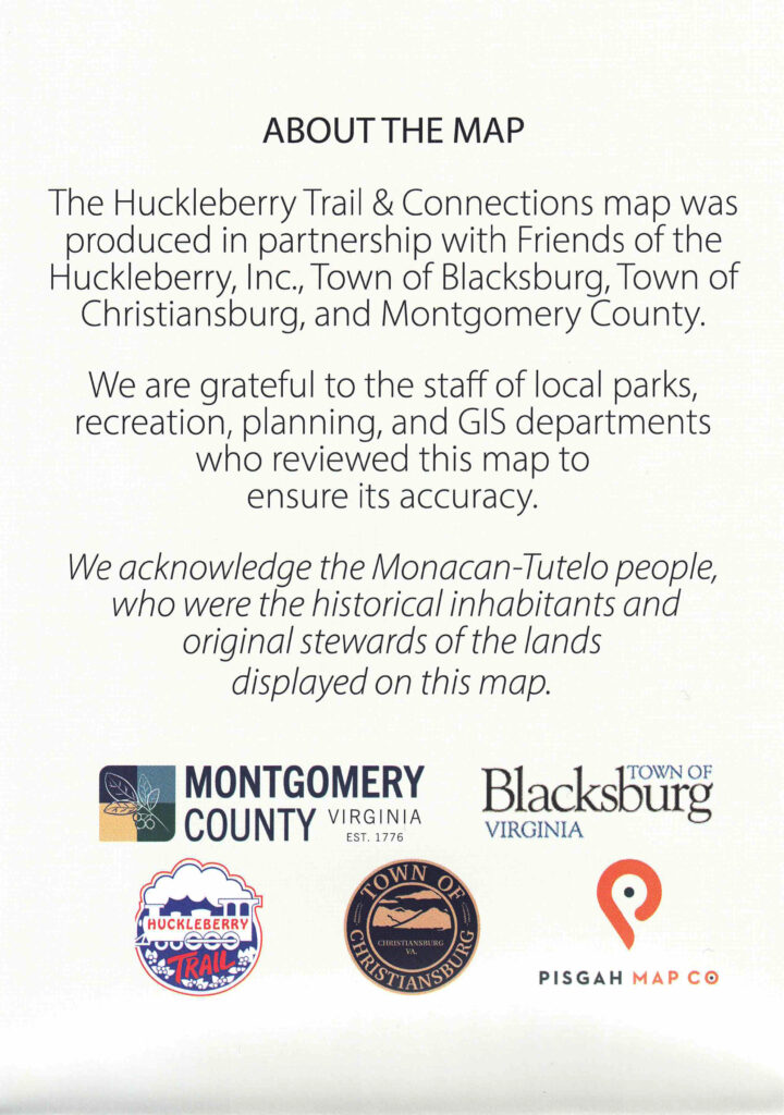 Pisgah Map Co. Trail Map Back